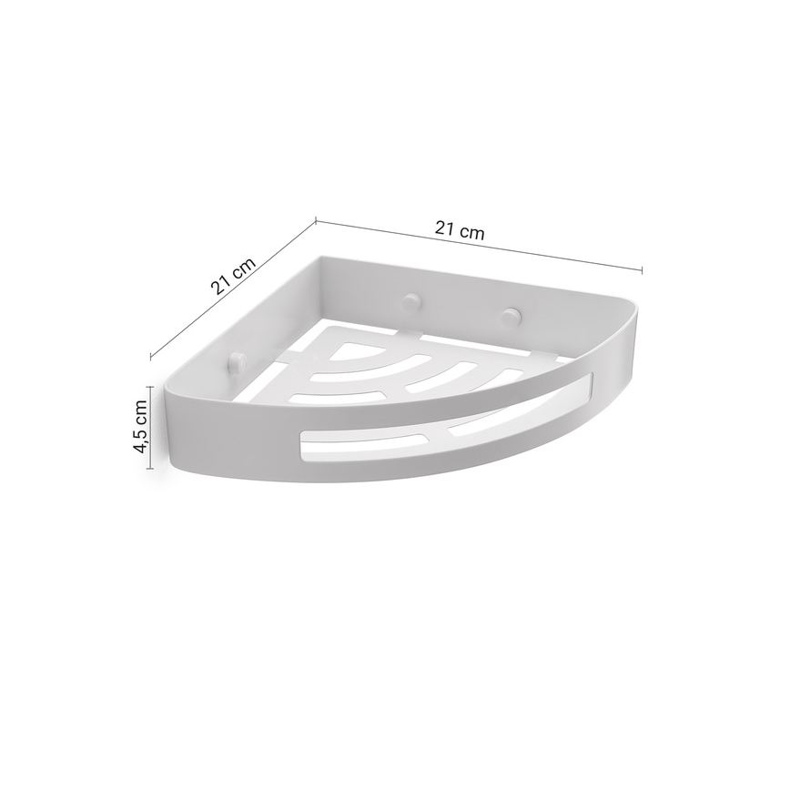 Gedy - PIRENEI Corner Shower Shelf, Matte White