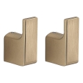 Gedy - PIRENEI Set of 2 Wall Hooks, Matte Gold