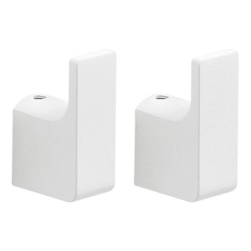Gedy - PIRENEI Set of 2 Wall Hooks, Matte White