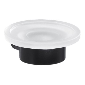 Gedy - PIRENEI Wall-Mounted Soap Dish Frosted Glass/Matte Black