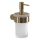 Gedy - PIRENEI Wall-Mounted Soap Dispenser 110 ml, Milk Glass / Matte Gold