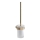 Gedy - PIRENEI Wall-Mounted Toilet Brush, Frosted Glass/Gold