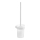 Gedy - PIRENEI Wall-Mounted Toilet Brush, Frosted Glass/Matte White