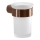 Gedy - PIRENEI Wall-mounted Toothbrush Holder, Frosted Glass/Bronze