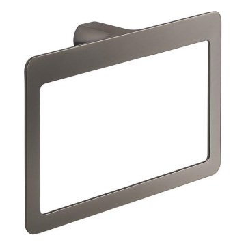 Gedy - PIRENEI Wall-Mounted Towel Rack, 15 x 23 cm, Metallic Grey