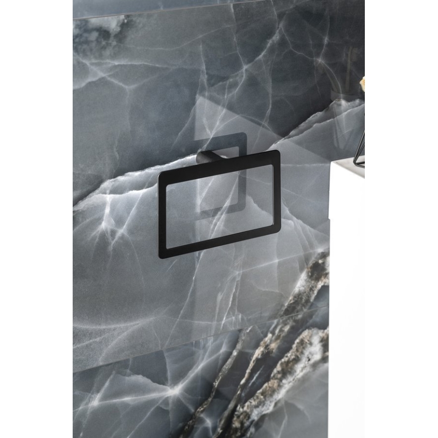 Gedy - PIRENEI Wall-Mounted Towel Rack 15x23 cm Matte Black