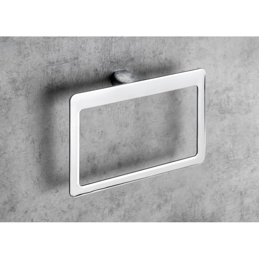 Gedy - PIRENEI wall-mounted towel rack 15x23 cm polished chrome