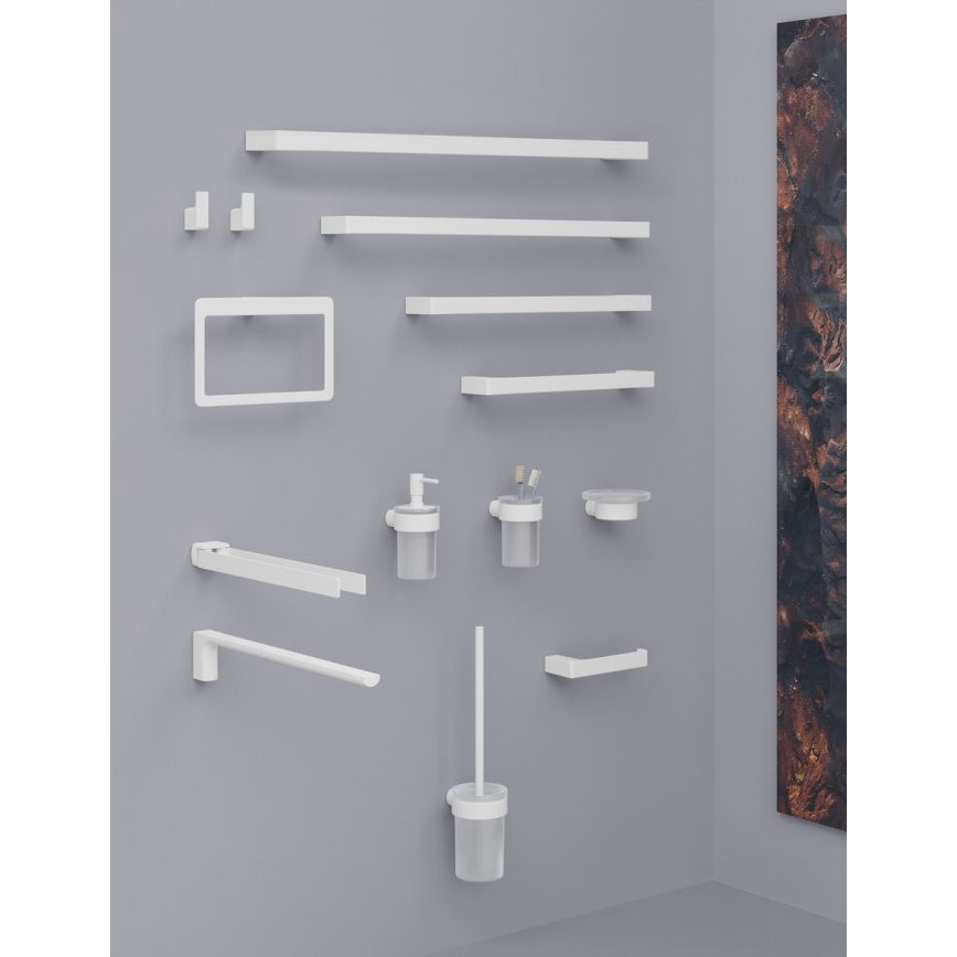 Gedy - PIRENEI Wall-Mounted Towel Rack 35.9 cm Matte White