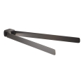 Gedy - PIRENEI Wall-Mounted Towel Rack, 35.9 cm, Metallic Gray