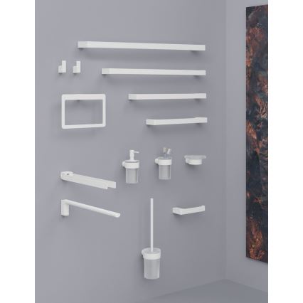 Gedy - PIRENEI Wall-Mounted Towel Rail 6.6 x 80 cm, Matte White