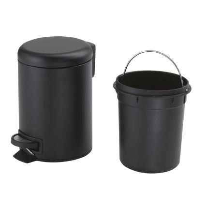 Gedy - POTTY 3 L Soft Close Matte Black Waste Bin
