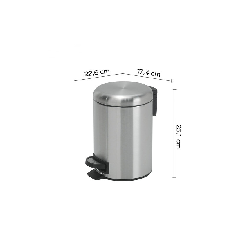 Gedy - POTTY 3 L Soft-Close stainless steel waste bin
