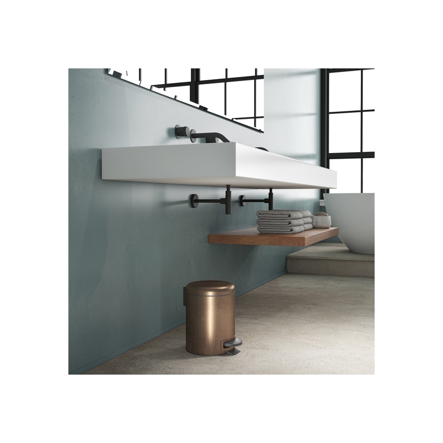 Gedy - POTTY 3 L Soft-Close Waste Bin, Bronze