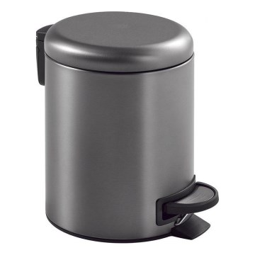 Gedy - POTTY 3 L Soft-Close Waste Bin, Metallic Gray