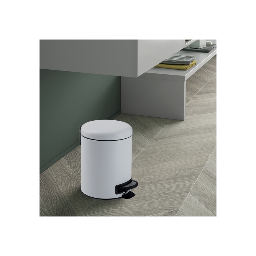 Gedy - POTTY 3 L Soft-Close Waste Bin, White