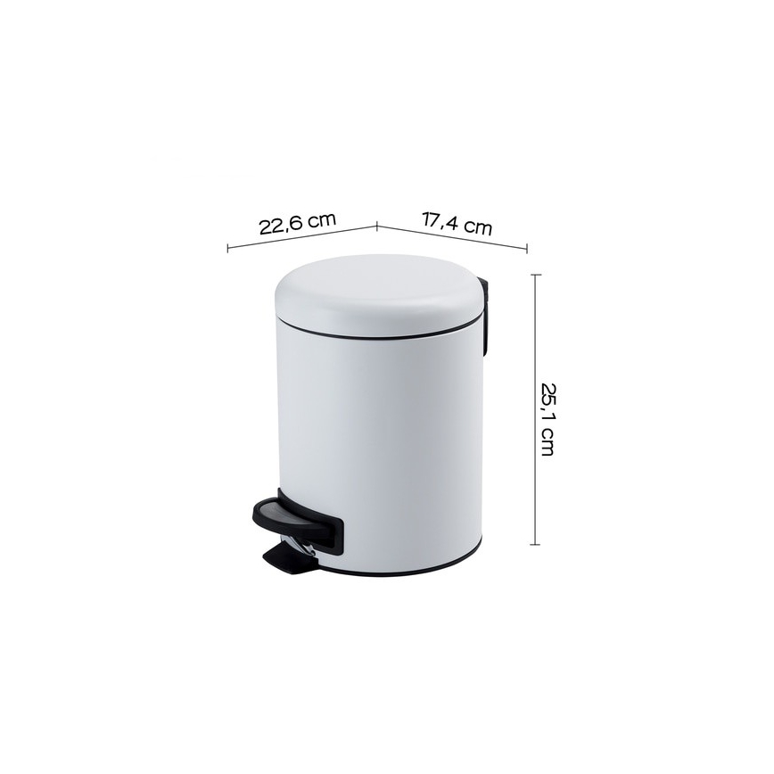 Gedy - POTTY 3 L Soft-Close Waste Bin, White