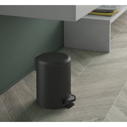 Gedy - POTTY 5 L Soft Close Matte Black Waste Bin