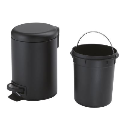 Gedy - POTTY 5 L Soft Close Matte Black Waste Bin