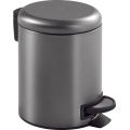 Gedy - POTTY 5 L Soft-Close Waste Bin, Metallic Grey