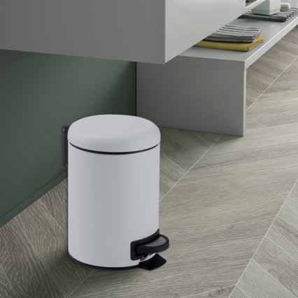 Gedy - POTTY 5 L Soft-Close Waste Bin, White