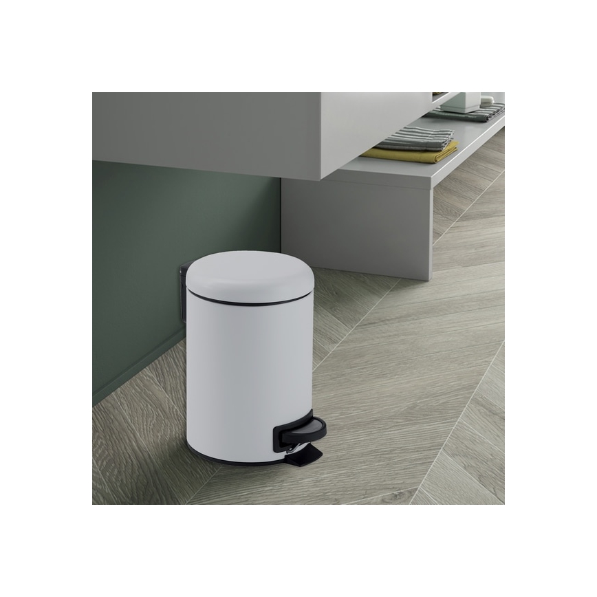 Gedy - POTTY 5 L Soft-Close Waste Bin, White