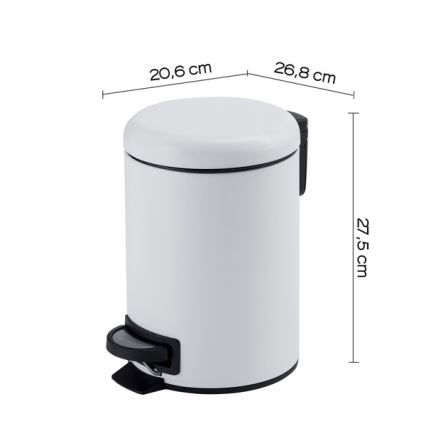 Gedy - POTTY 5 L Soft-Close Waste Bin, White