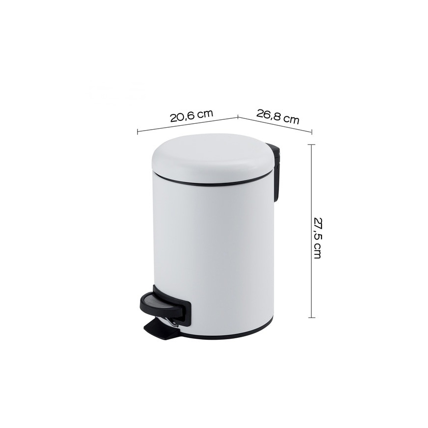 Gedy - POTTY 5 L Soft-Close Waste Bin, White