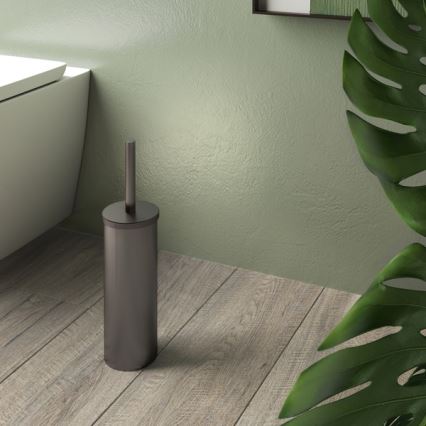 Gedy - SCOPINO Free-standing Toilet Brush, Metallic Grey