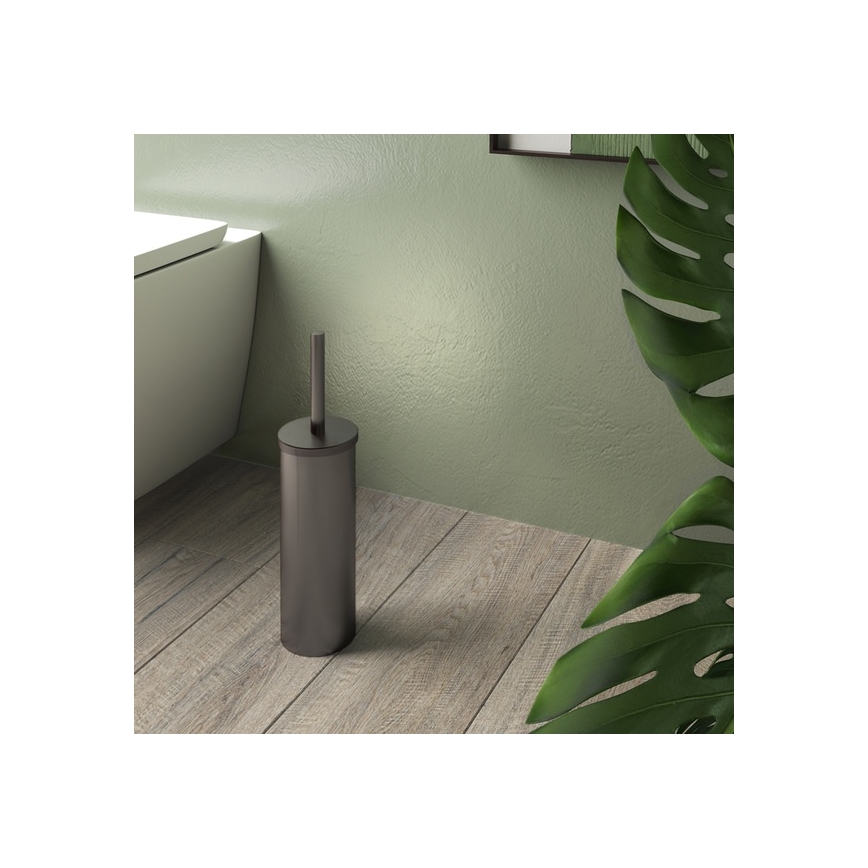 Gedy - SCOPINO Free-standing Toilet Brush, Metallic Grey