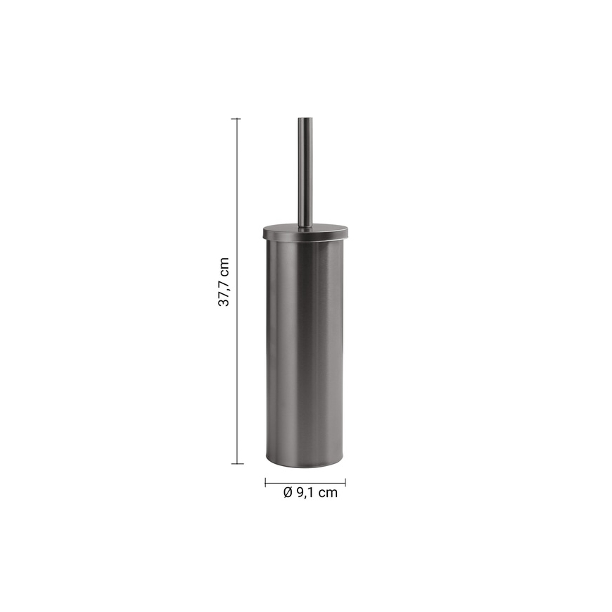 Gedy - SCOPINO Free-standing Toilet Brush, Metallic Grey