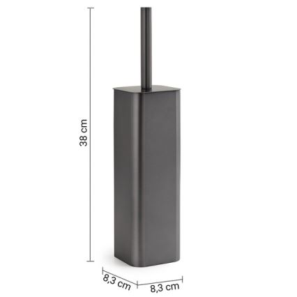 Gedy - SCOPINO Standing Toilet Brush, Metallic Grey