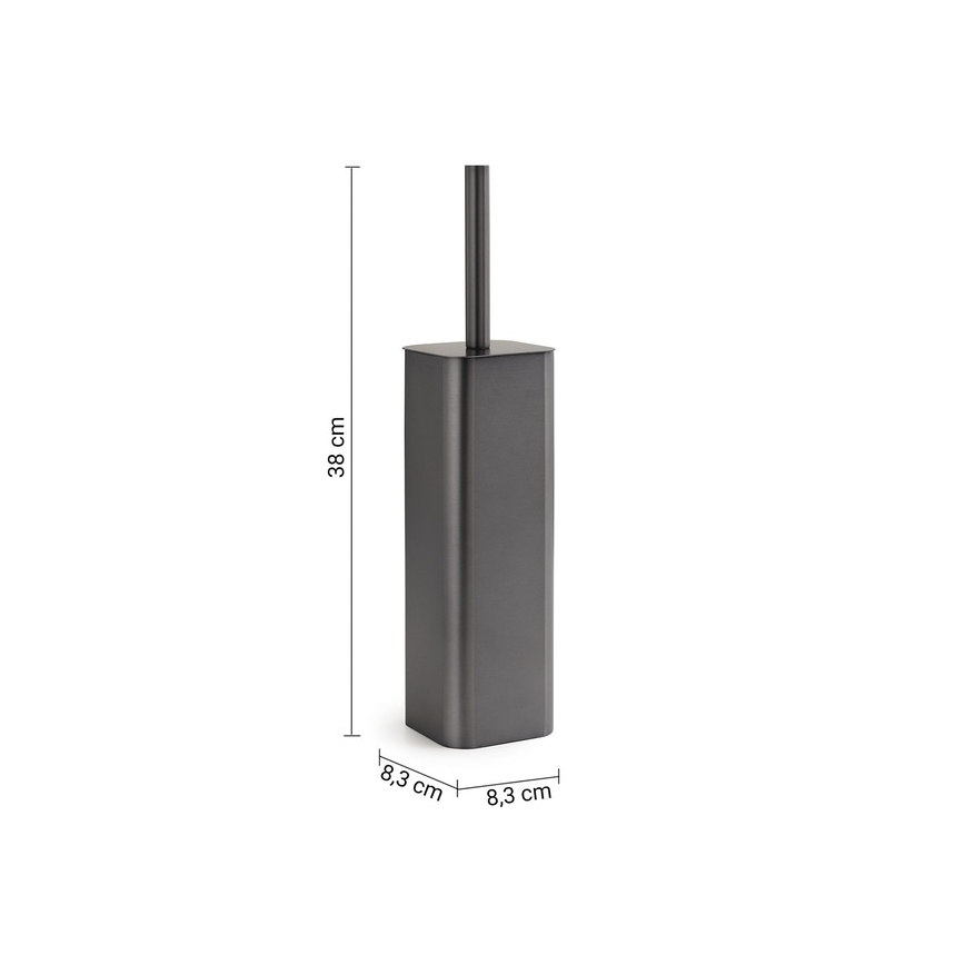 Gedy - SCOPINO Standing Toilet Brush, Metallic Grey