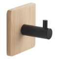 Gedy - Self-adhesive towel hanger HIMALAYA black/bamboo