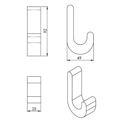 Gedy - SET 2x Wall hook HIMALAYA bamboo