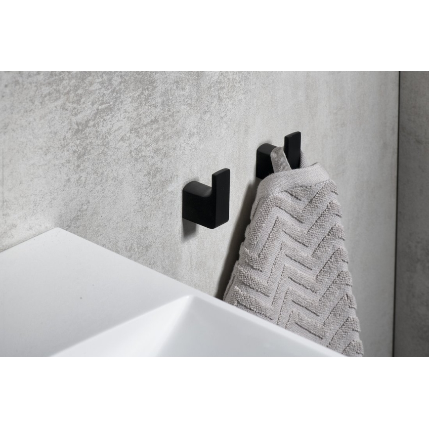 Gedy - SET 2x Wall hook PIRENEI matte black