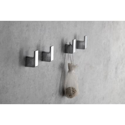Gedy - SET 2x Wall hook PIRENEI shiny chrome