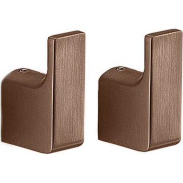 Gedy - Set of 2 PIRENEI Wall Hooks, Bronze