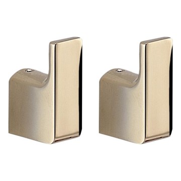 Gedy - Set of 2 PIRENEI Wall Hooks, Gold