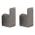 Gedy - Set of 2 PIRENEI Wall Hooks, Metallic Grey