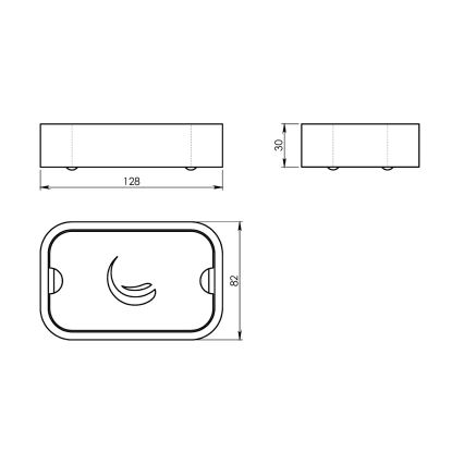 Gedy - Soap dish NINFEA white/bamboo