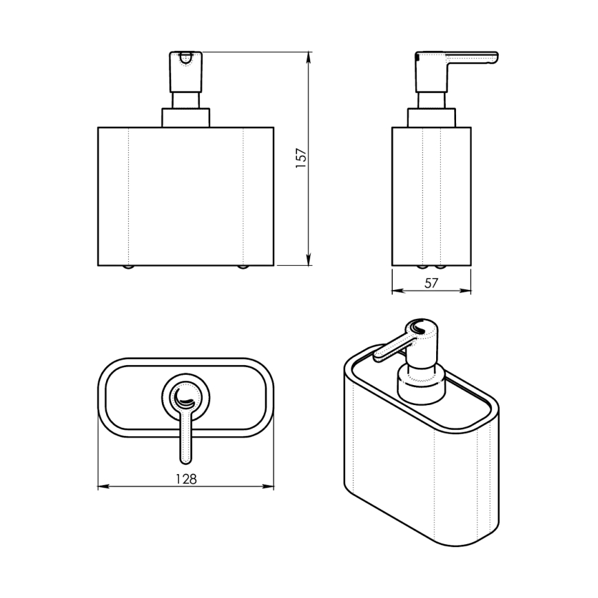 Gedy - Soap dispenser NINFEA black/bamboo