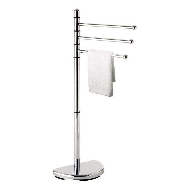 Gedy - Stand with towel hanger HIBISCUS 90,5 cm shiny chrome