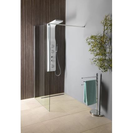 Gedy - Stand with towel hanger HIBISCUS 90,5 cm shiny chrome