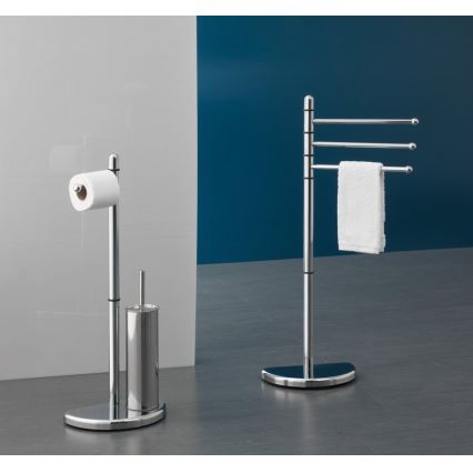 Gedy - Stand with towel hanger HIBISCUS 90,5 cm shiny chrome