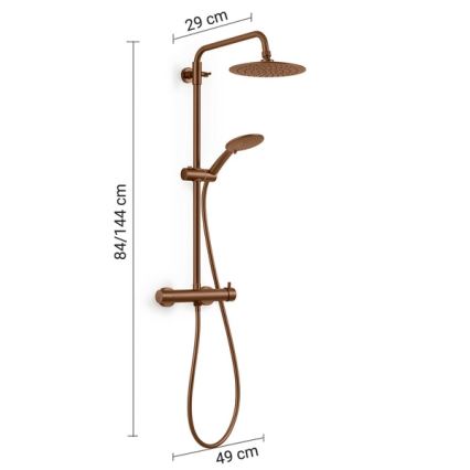 Gedy - STAR PLUS Bronze Shower Set with Mixer Tap