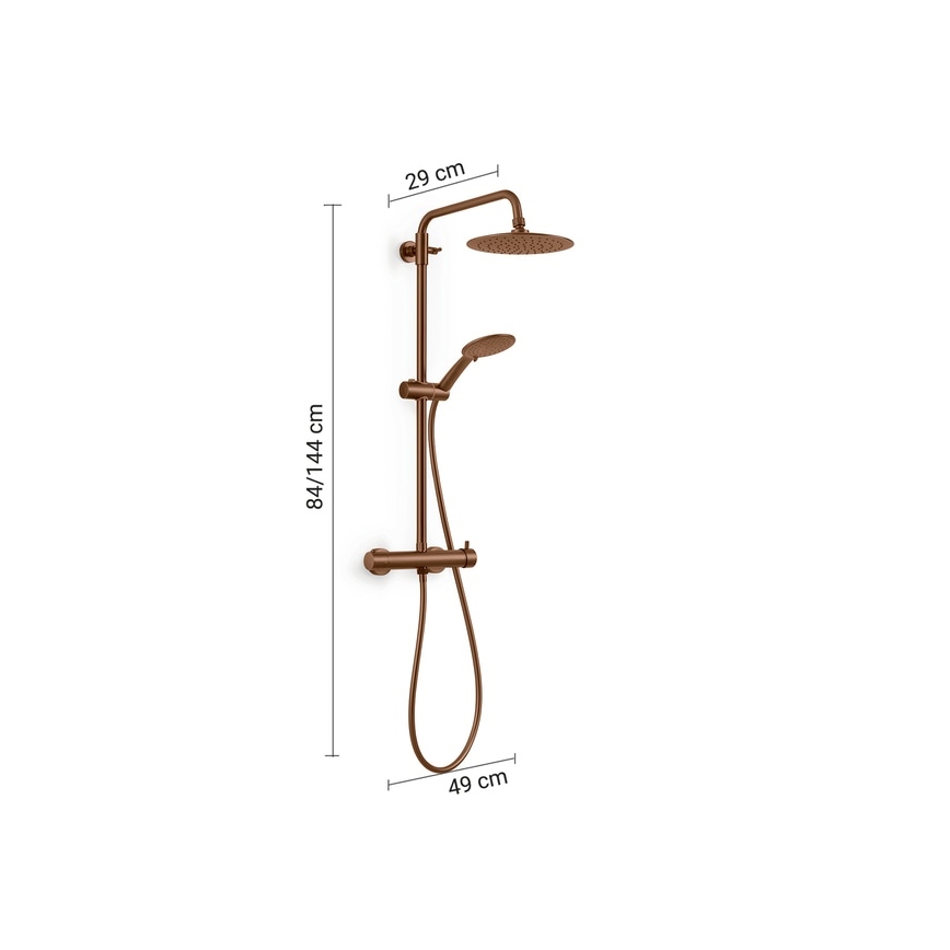 Gedy - STAR PLUS Bronze Shower Set with Mixer Tap