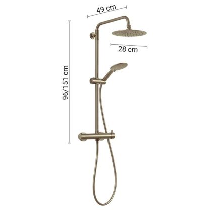Gedy - STAR PLUS Shower Set with Brass Mixer