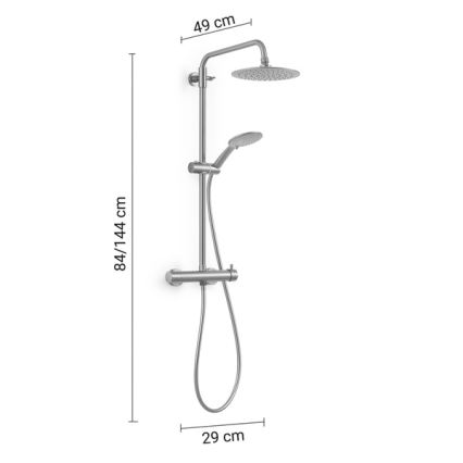 Gedy - STAR PLUS Shower Set with Mixer Tap, Polished Chrome