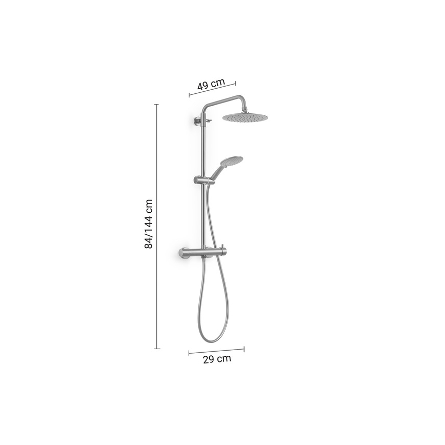 Gedy - STAR PLUS Shower Set with Mixer Tap, Polished Chrome