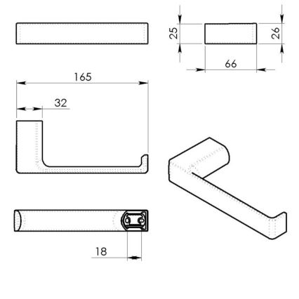 Gedy - Toilet paper holder PIRENEI matte black